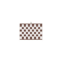 LOOP HOME coffee/ivory - brick bundles — hand towel front