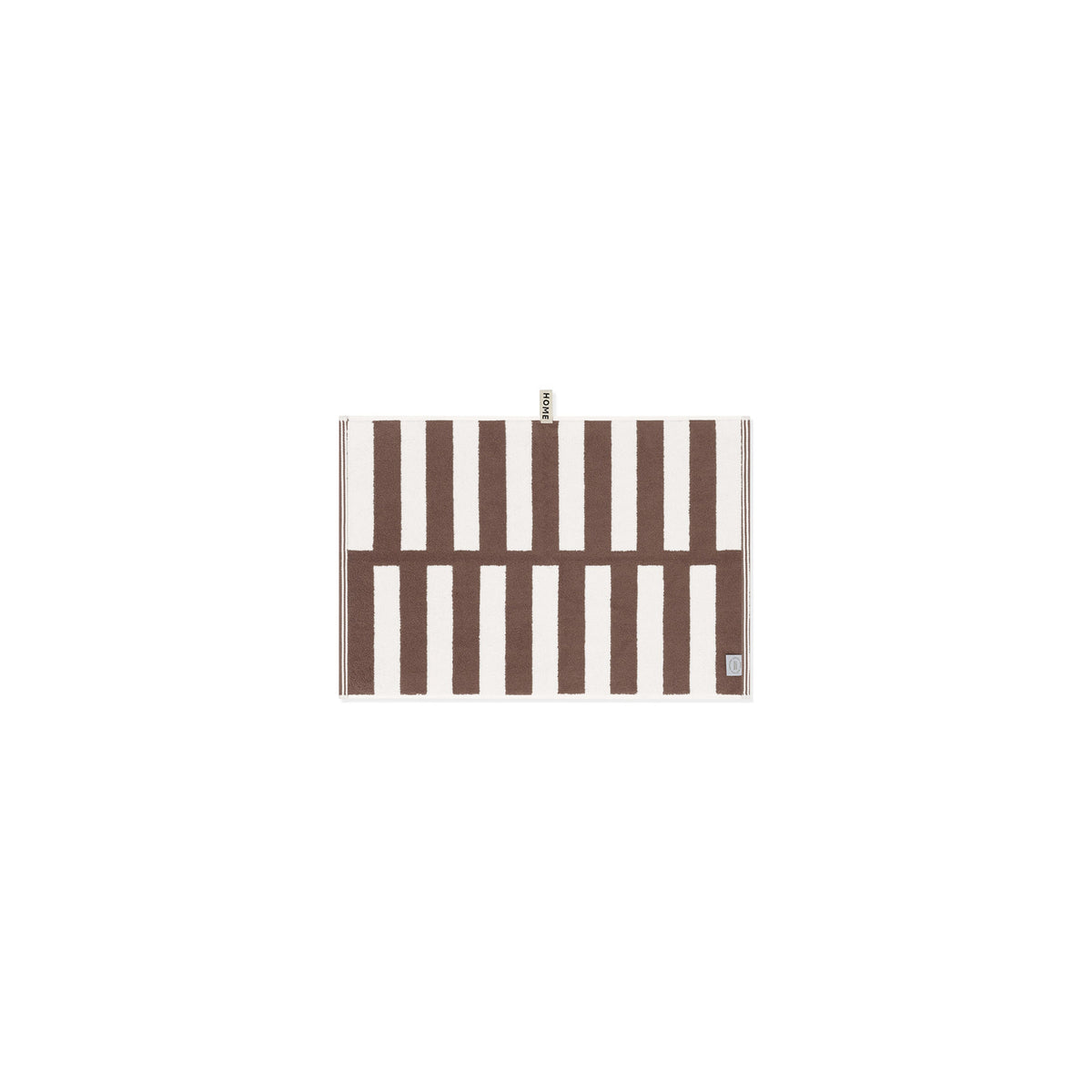 LOOP HOME hand towel - coffee/ivory - stack — view 3