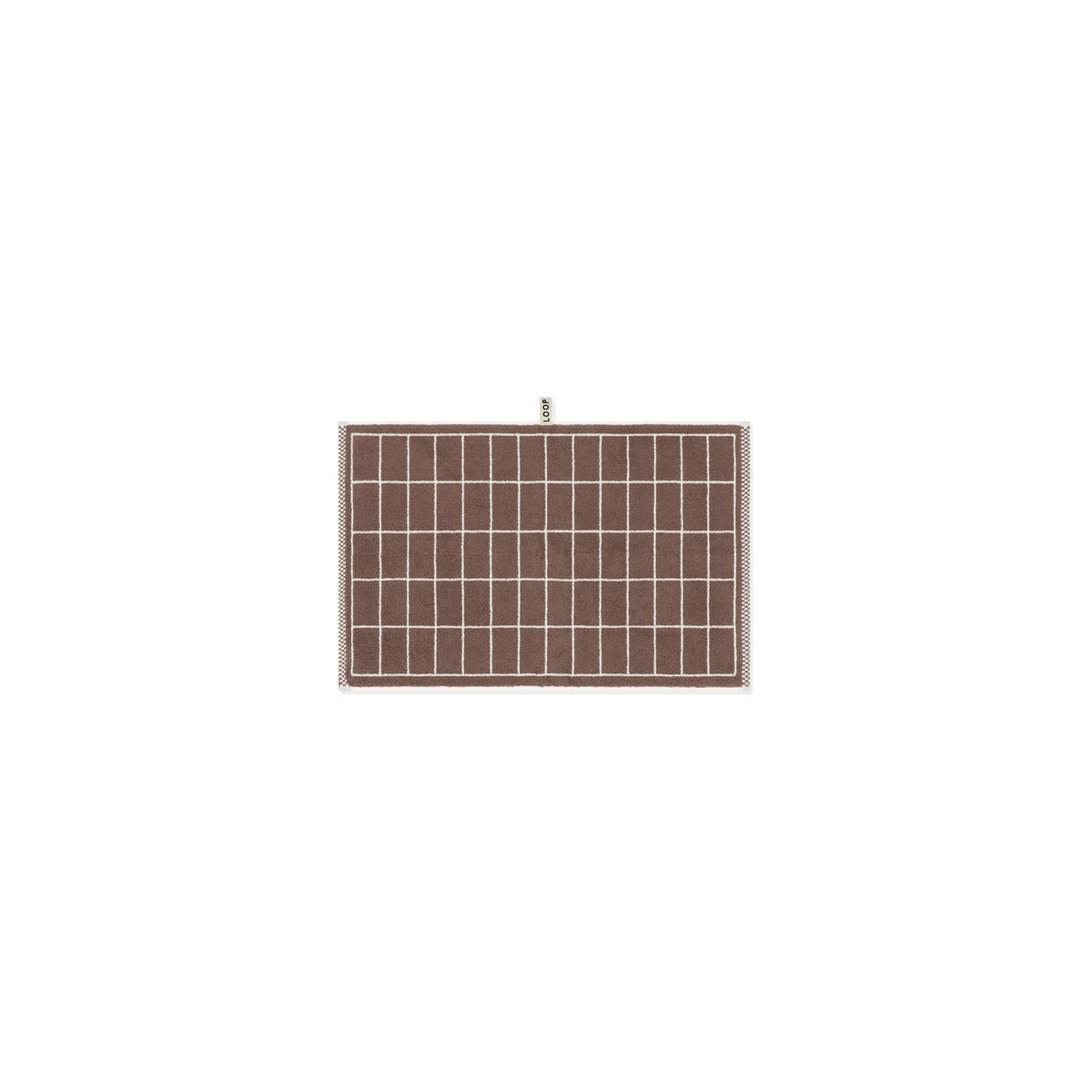 LOOP HOME hand towel - coffee/ivory - tile — view 2