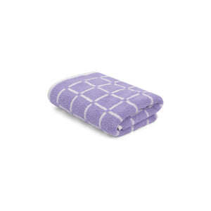 LOOP HOME hand towel - lilac/ivory - grid