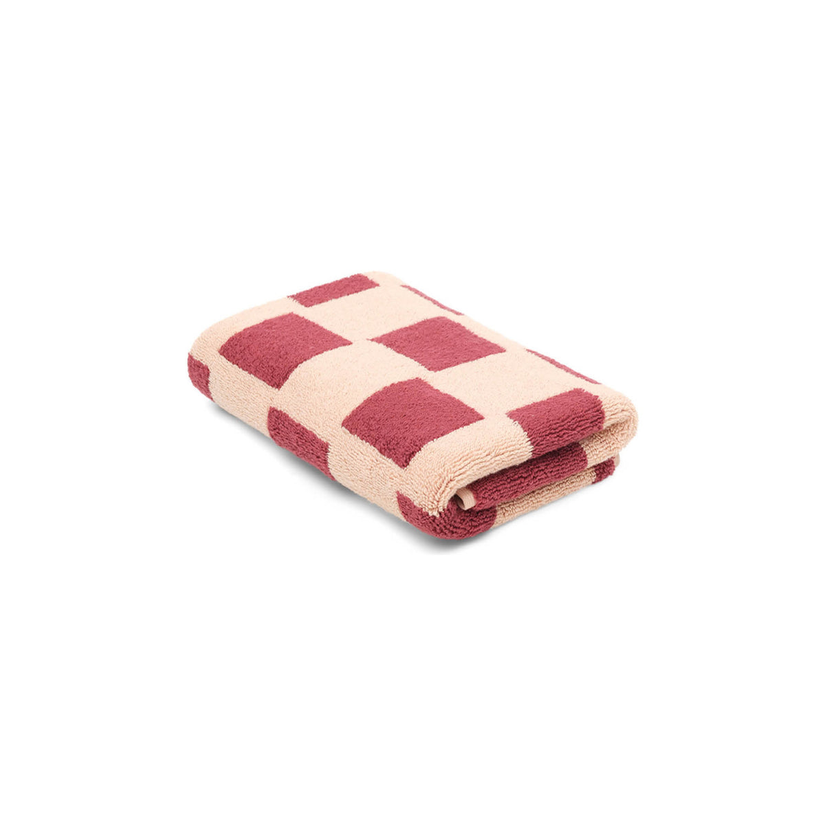 LOOP HOME hand towel - ruby/almond blush - brick