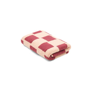 LOOP HOME hand towel - ruby/almond blush - brick