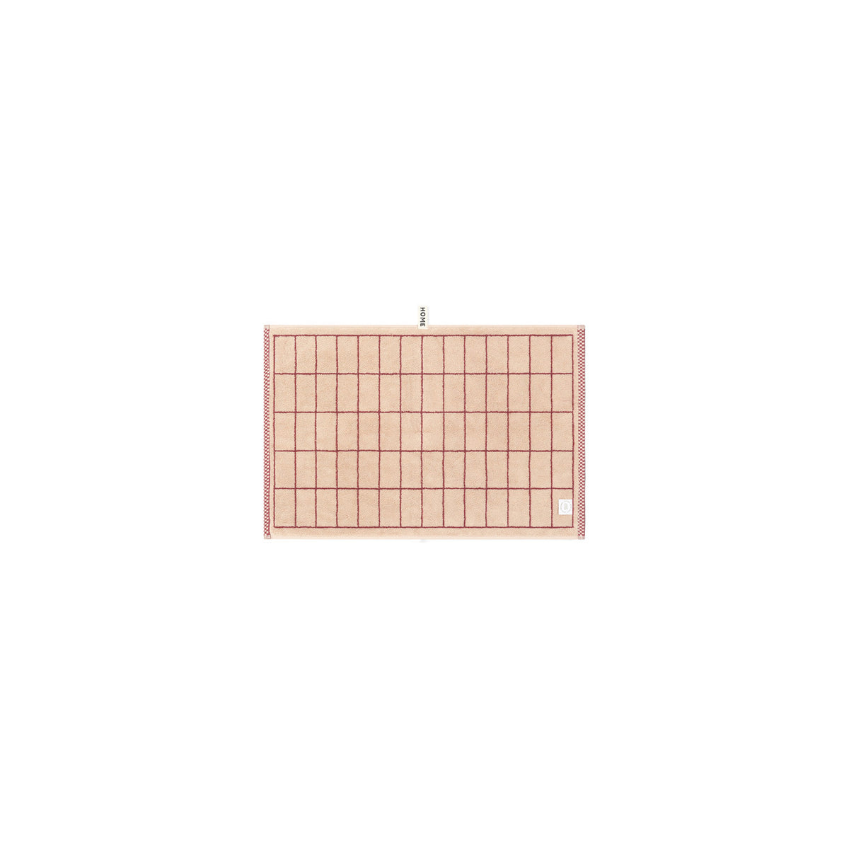 LOOP HOME hand towel - ruby/almond blush - tile — view 3