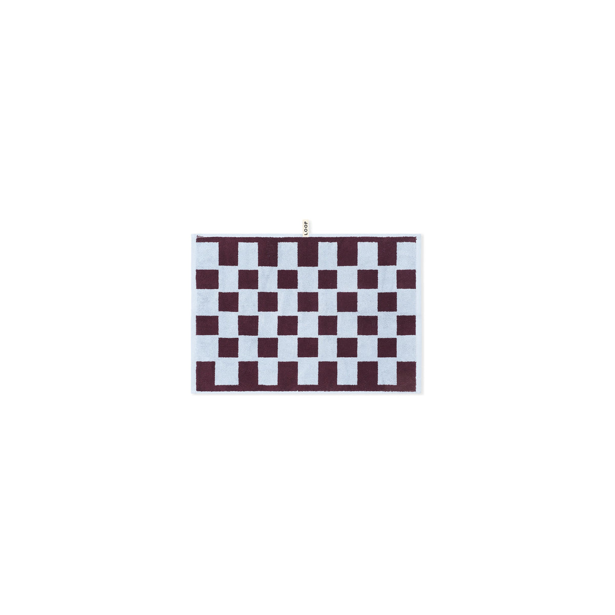 LOOP HOME sky/carmine - brick bundles — hand towel front
