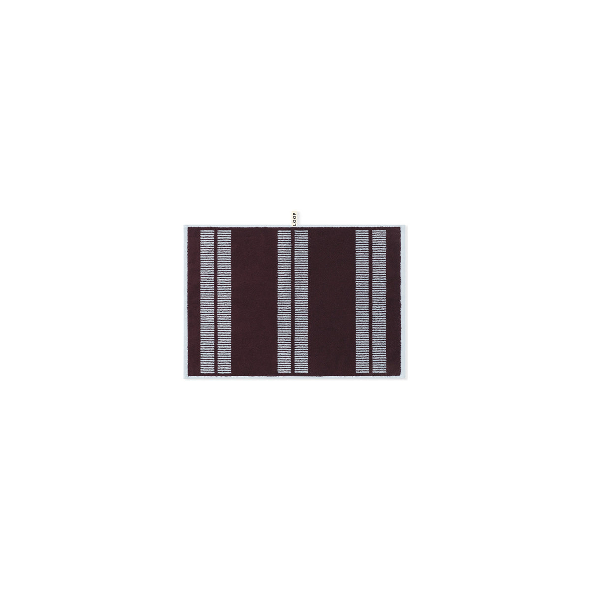 LOOP HOME hand towel - sky/carmine - dual dash — view 2