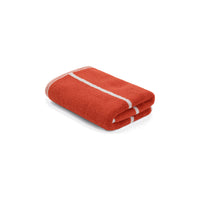 LOOP HOME hand towel - terracotta/stone - pinstripe
