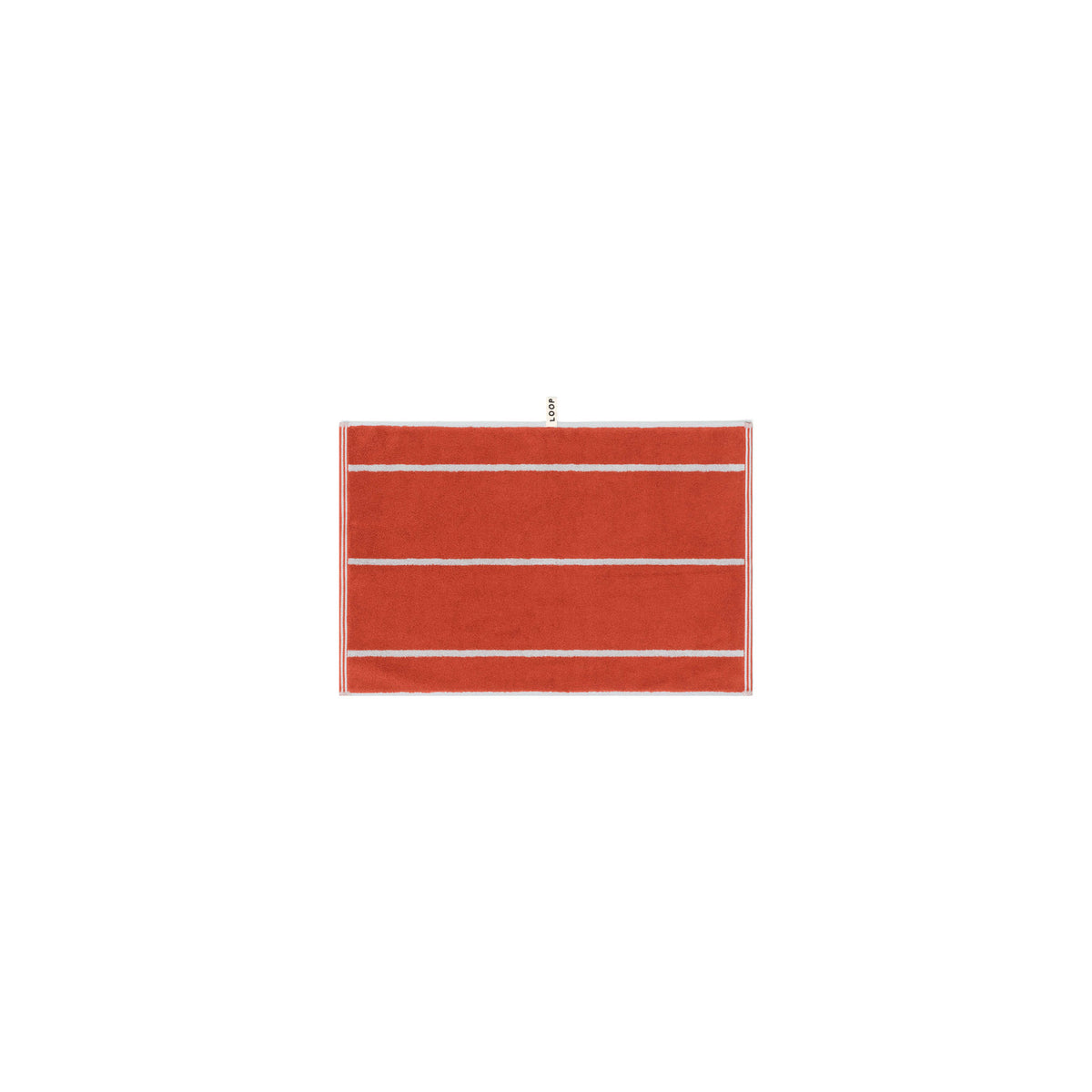 LOOP HOME terracotta/stone - pinstripe bundles — hand towel front