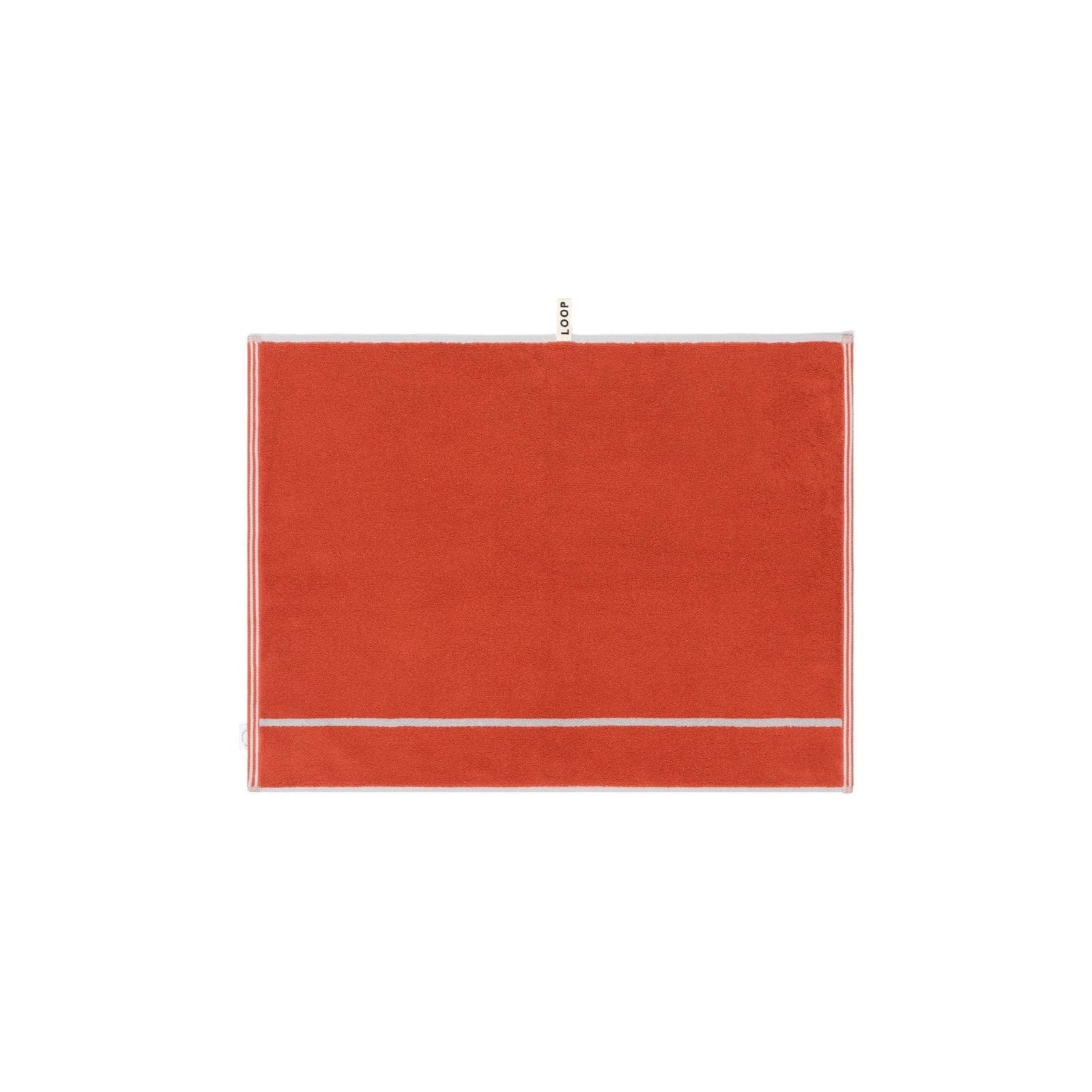 LOOP HOME bath mat - terracotta/stone - pinstripe — view 2