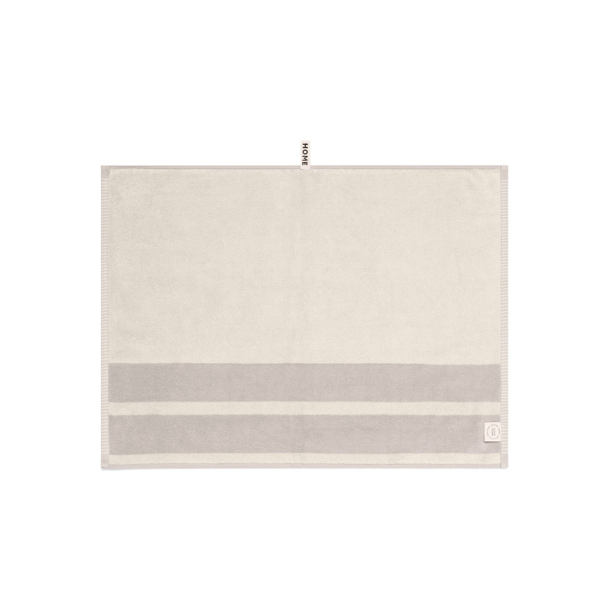 LOOP HOME bath mat - butter/stone - bold stripe — view 3