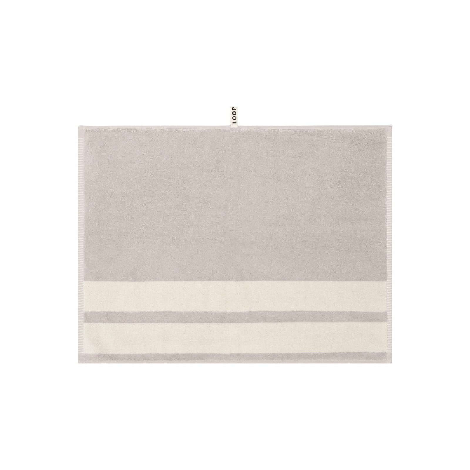 LOOP HOME bath mat - butter/stone - bold stripe — view 2