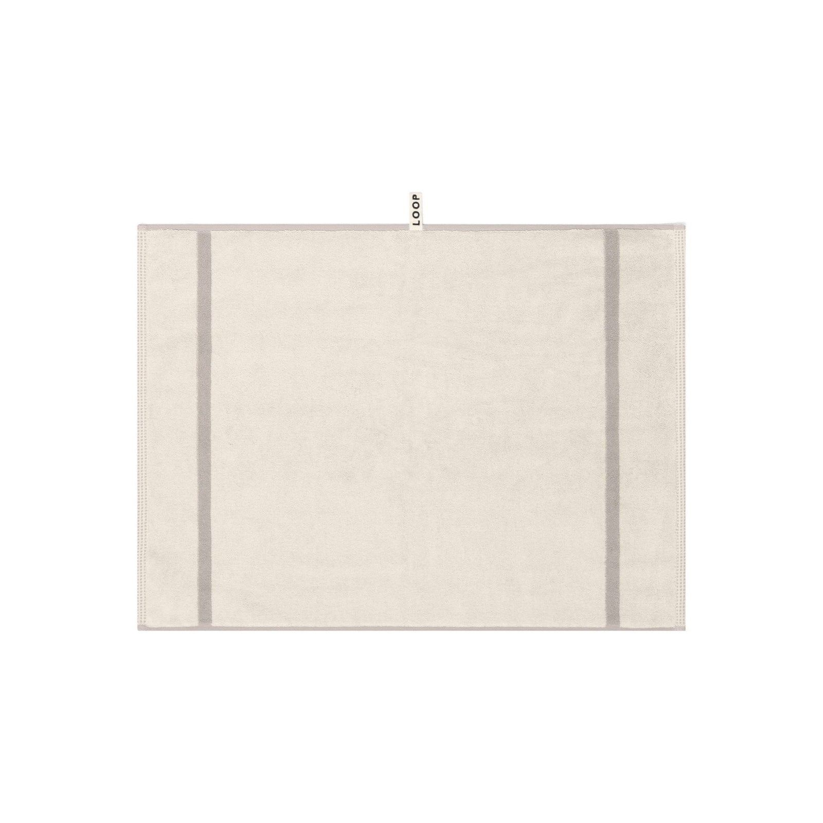 LOOP HOME bath mat - butter/stone - dual stripe — view 2