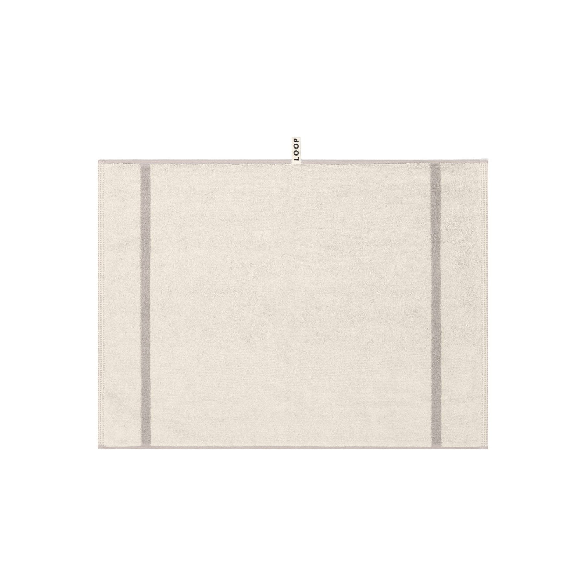 LOOP HOME bath mat - butter/stone - dual stripe — view 2