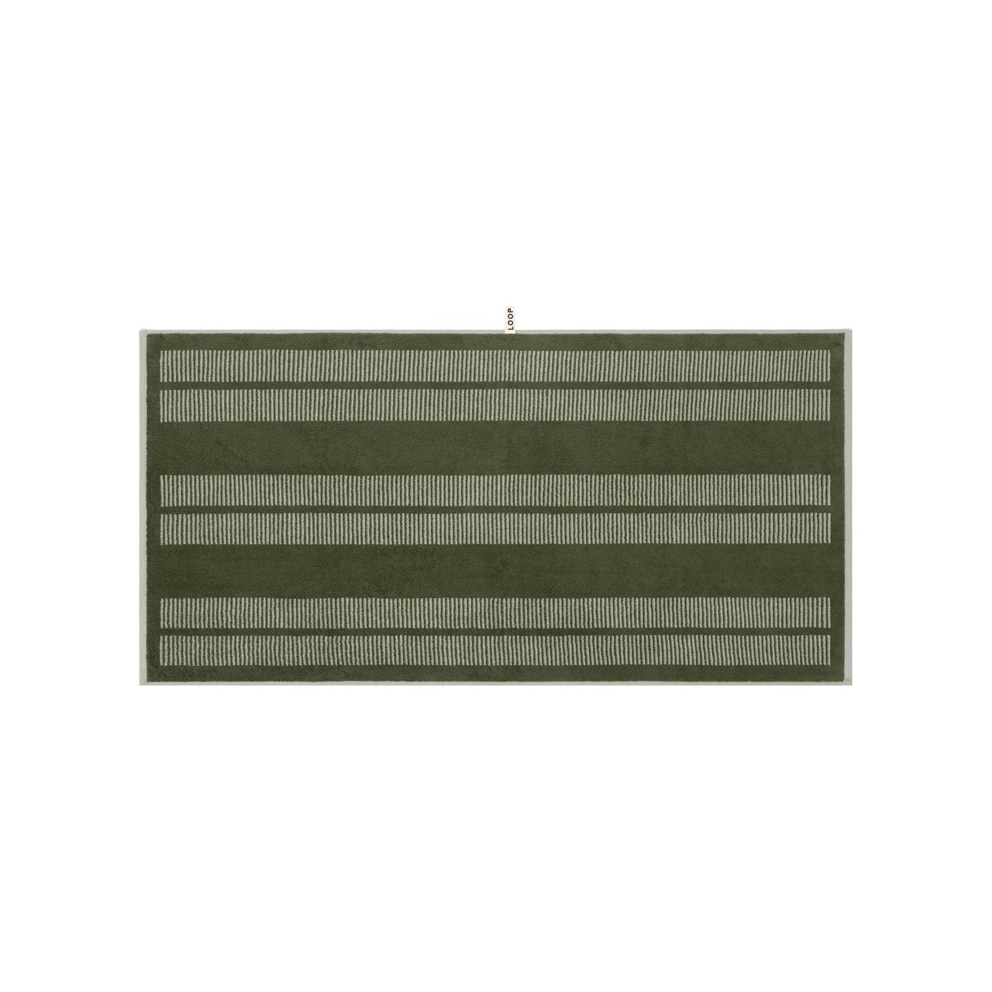 LOOP HOME bath towel - forest/sage - dual dash — view 2
