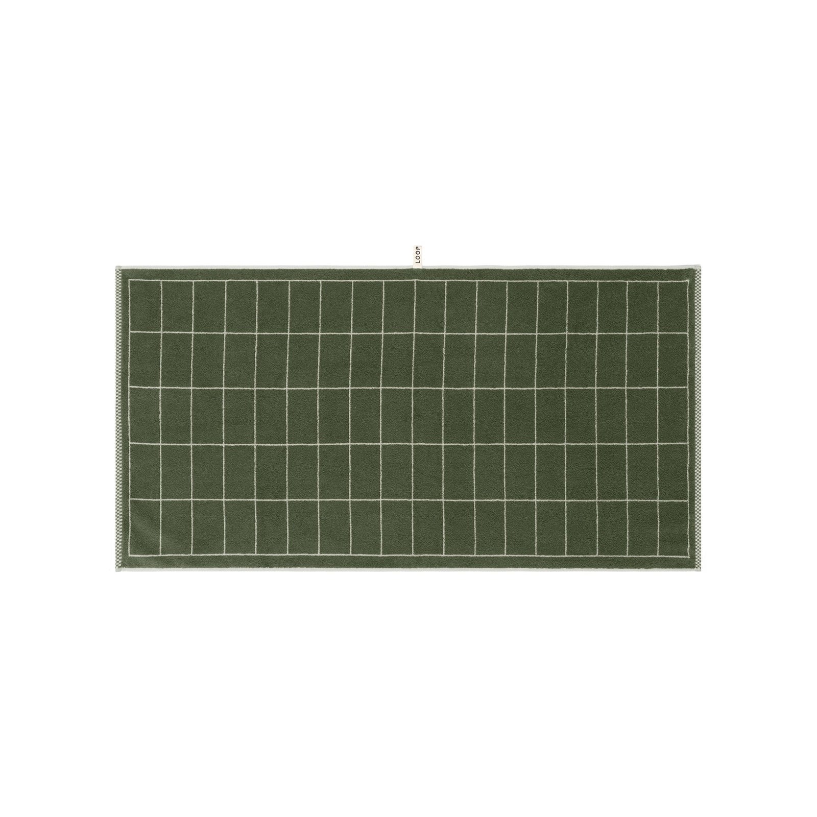 LOOP HOME bath towel - forest/sage - tile — view 2