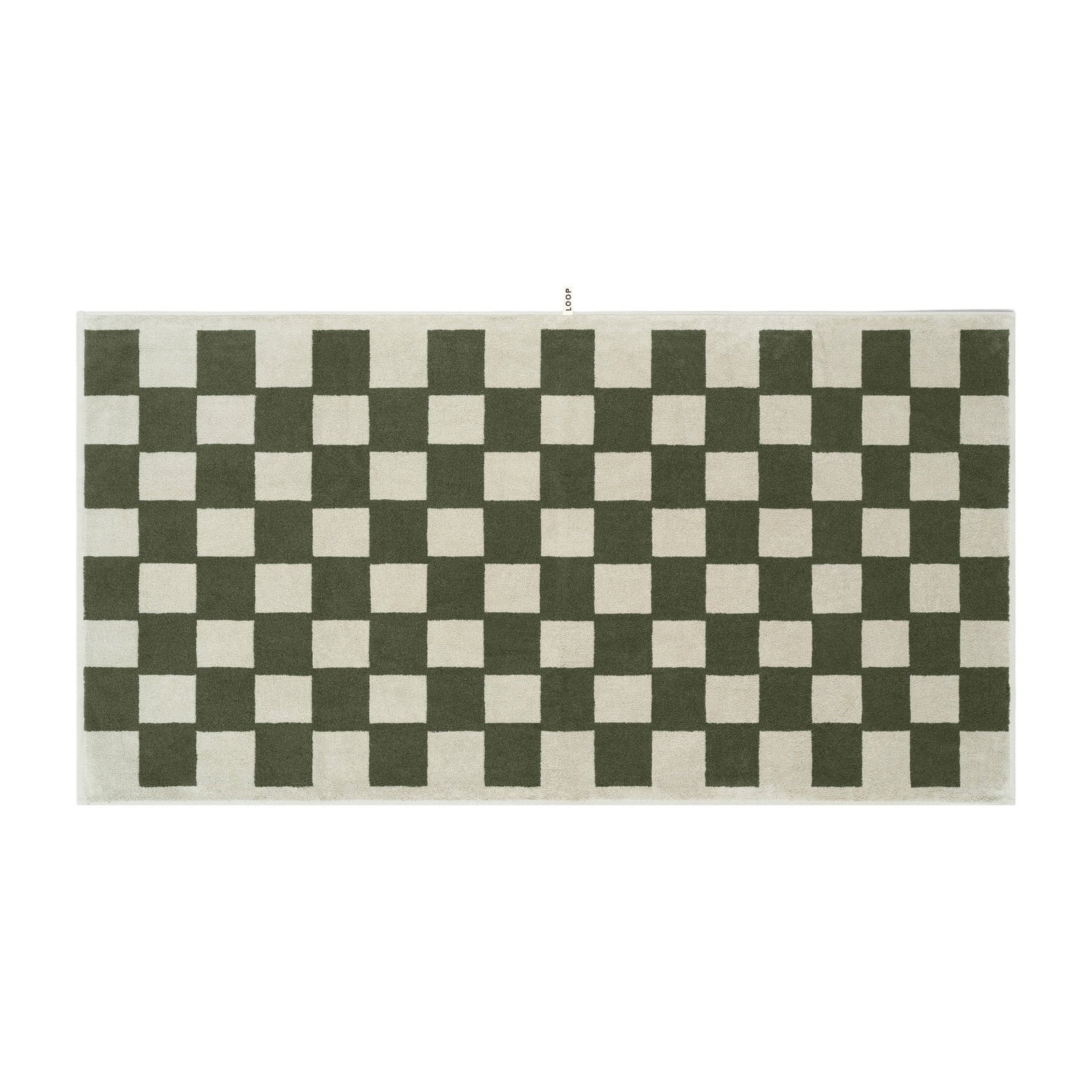 LOOP HOME bath sheet - forest/sage - brick — view 2