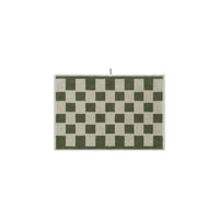LOOP HOME forest and sage face towel showing brick pattern detail