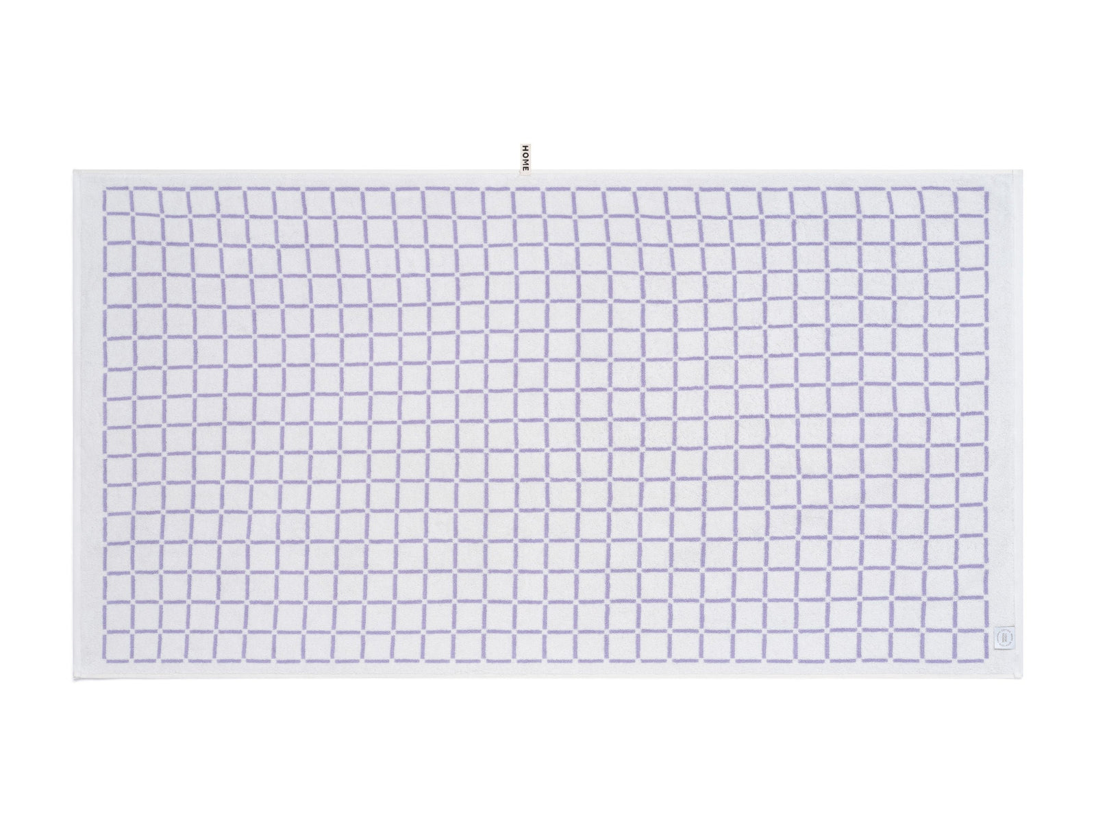 LOOP HOME bath sheet - lilac/ivory - grid — view 4