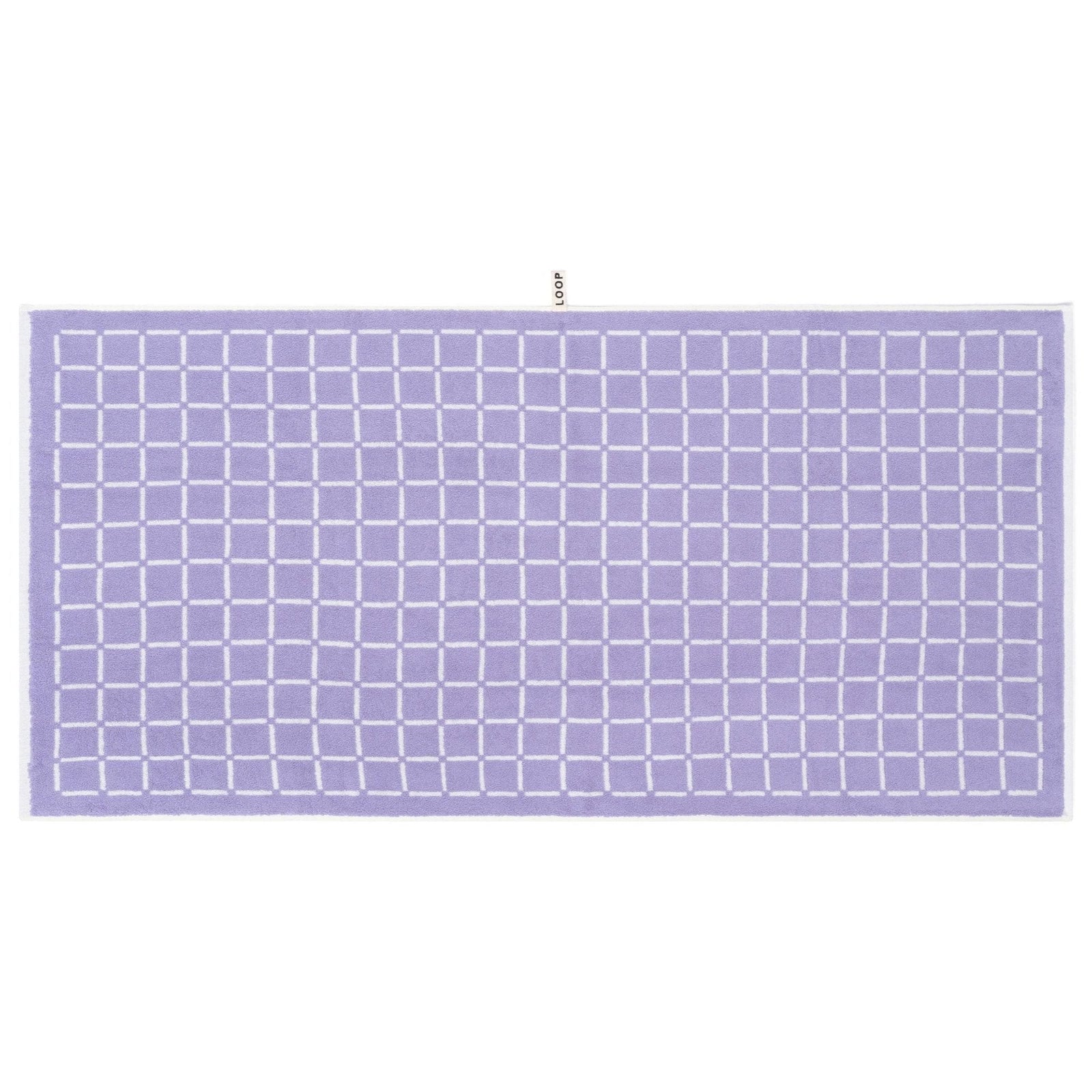 Lilac/Ivory Grid Bath Towel — view 2