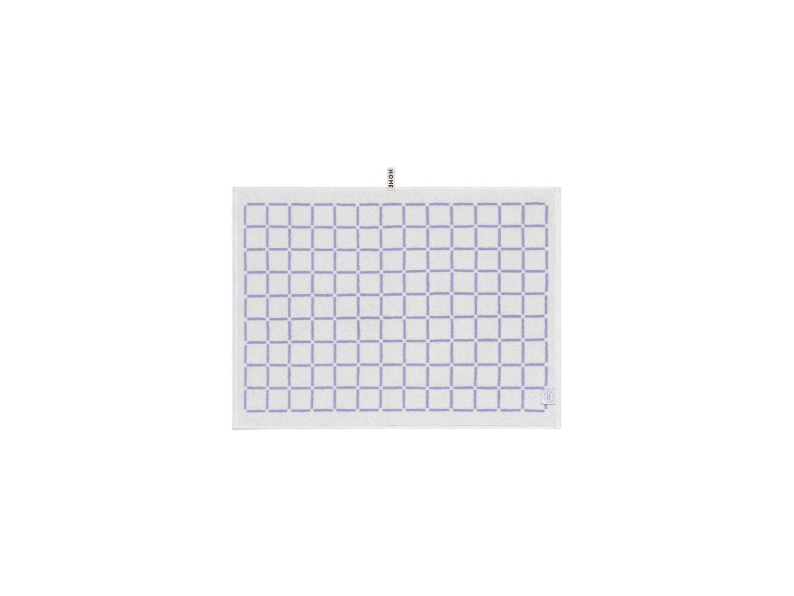 Lilac/Ivory Grid Bath Mat — view 3