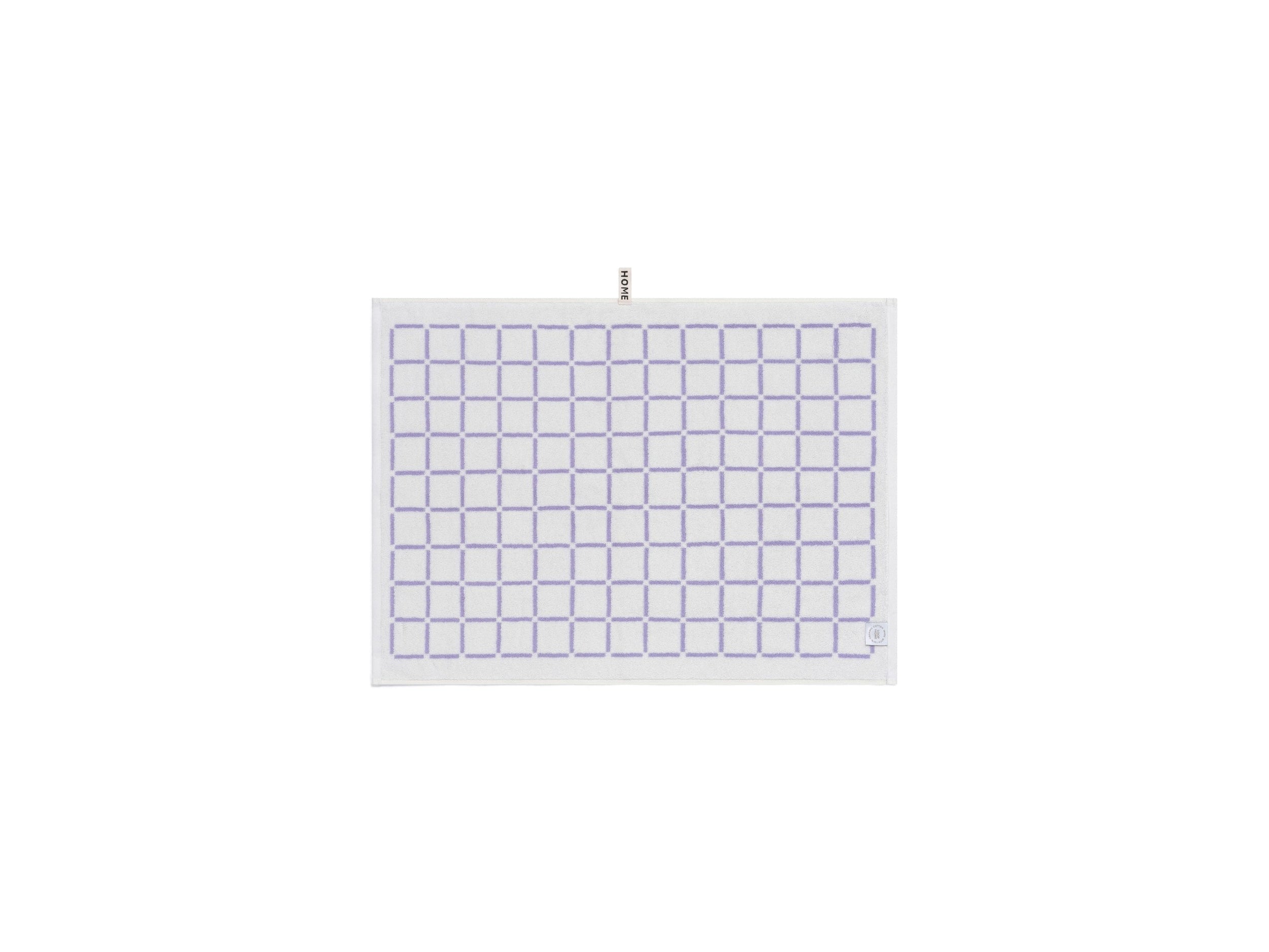 LOOP HOME bath mat - lilac/ivory - grid — view 3