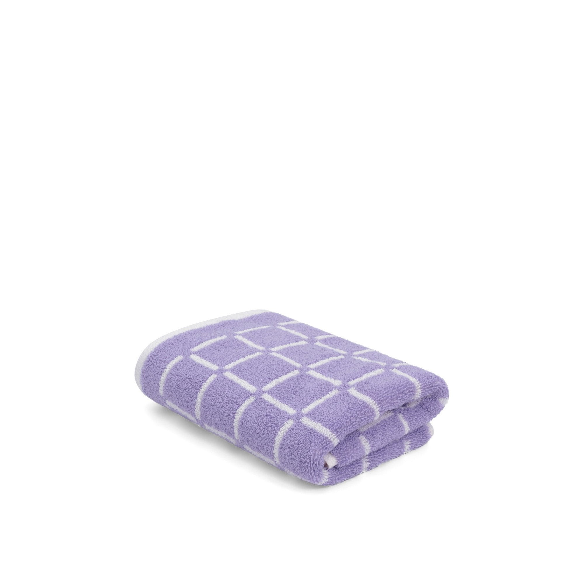 LOOP HOME hand towel - lilac/ivory - grid