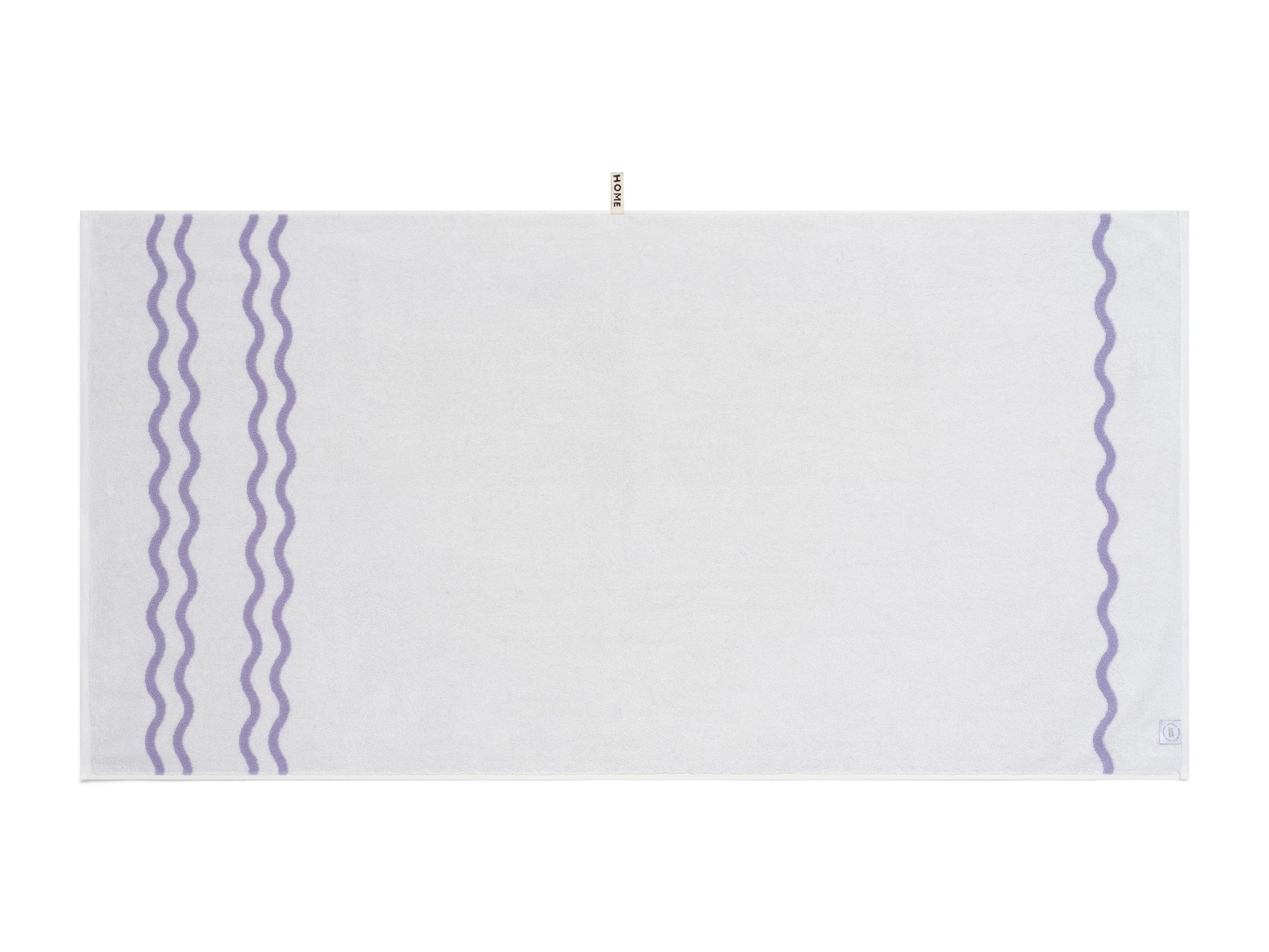LOOP HOME bath sheet - lilac/ivory - wave — view 3