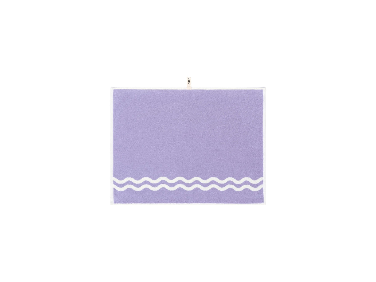 LOOP HOME bath mat - lilac/ivory - wave — view 2