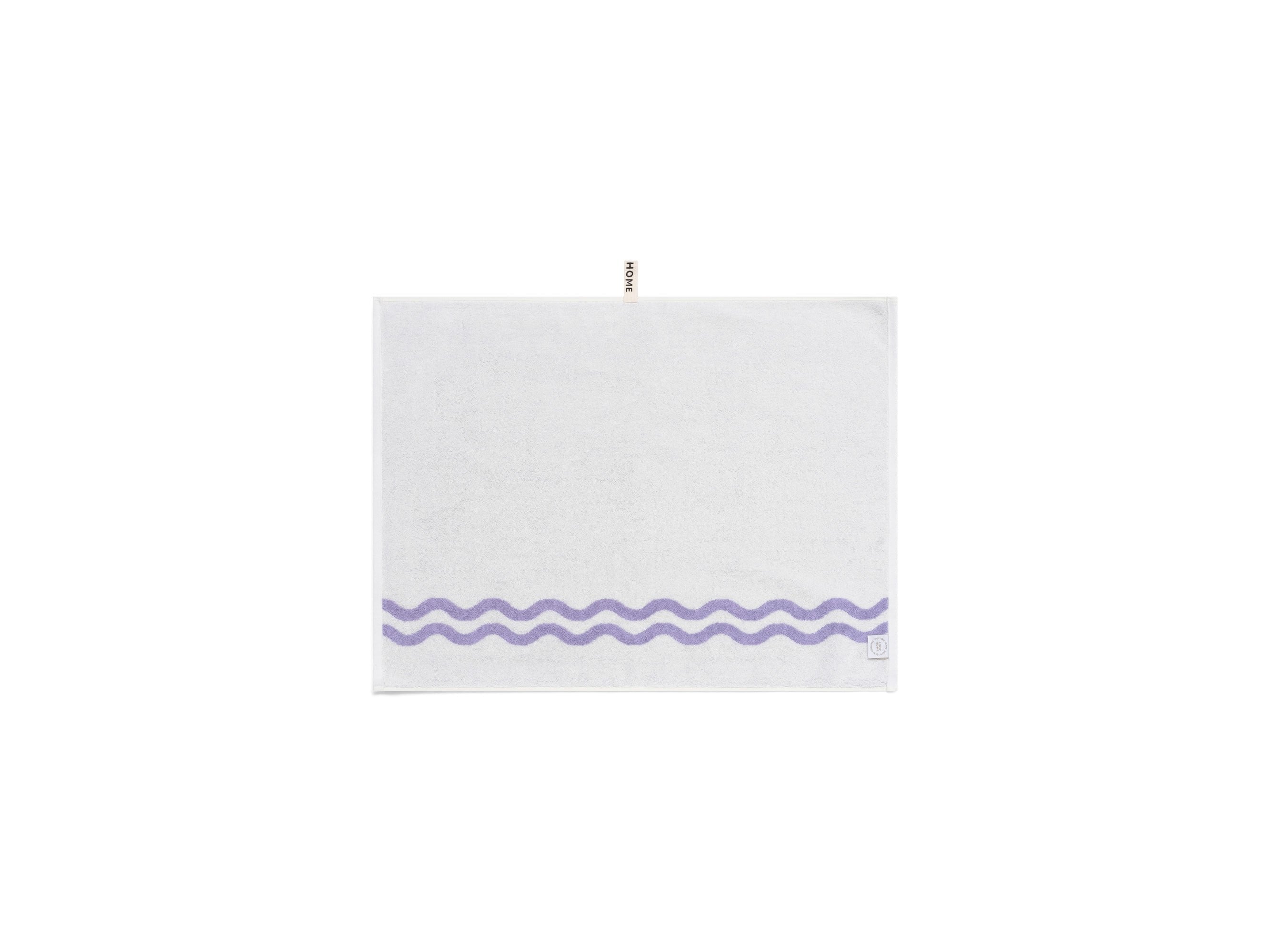LOOP HOME bath mat - lilac/ivory - wave — view 3