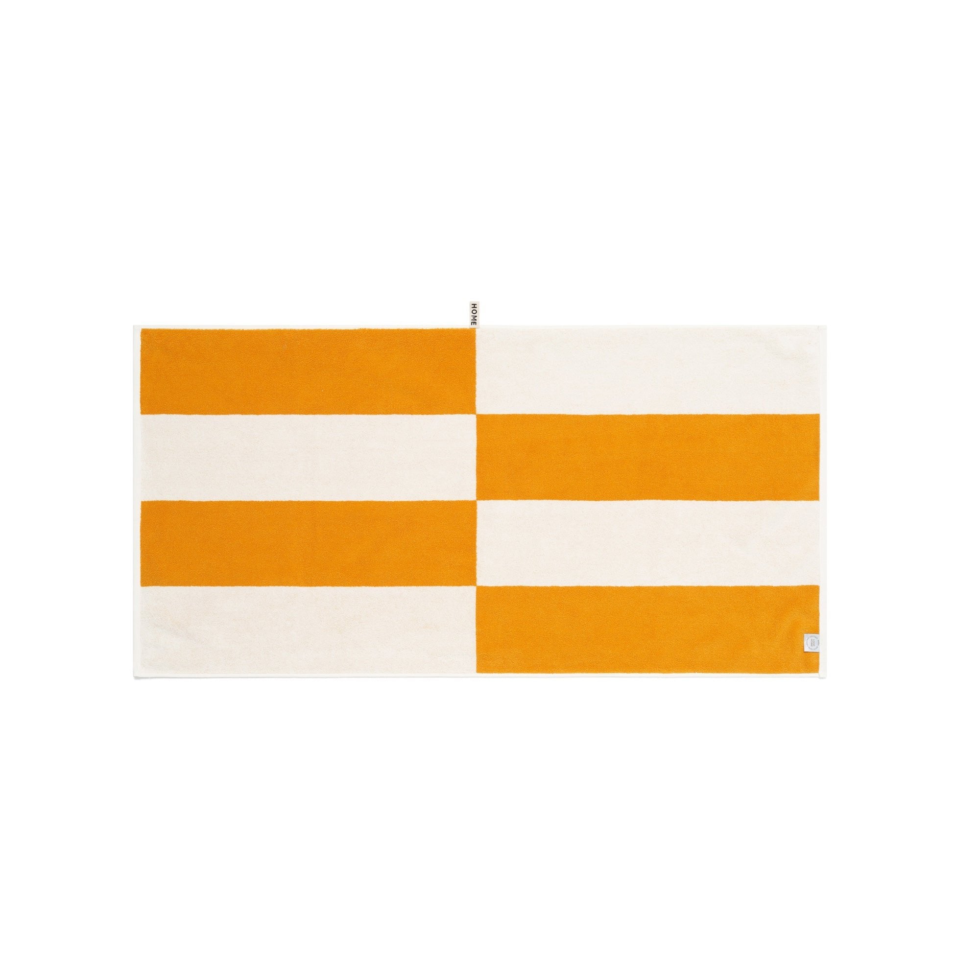 Saffron/Ivory Block Bath Towel — view 3