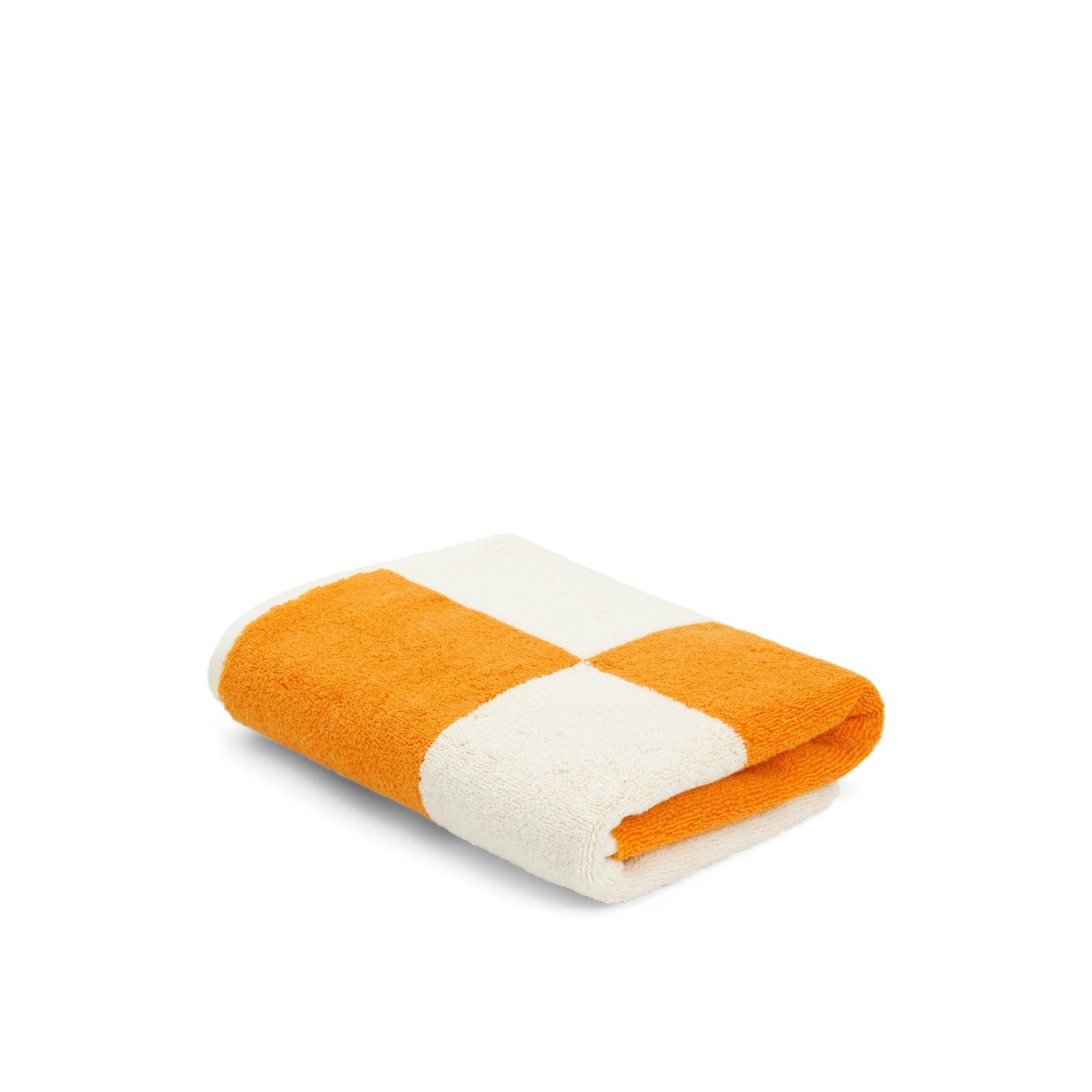 LOOP HOME saffron and ivory hand towel with stripe pattern