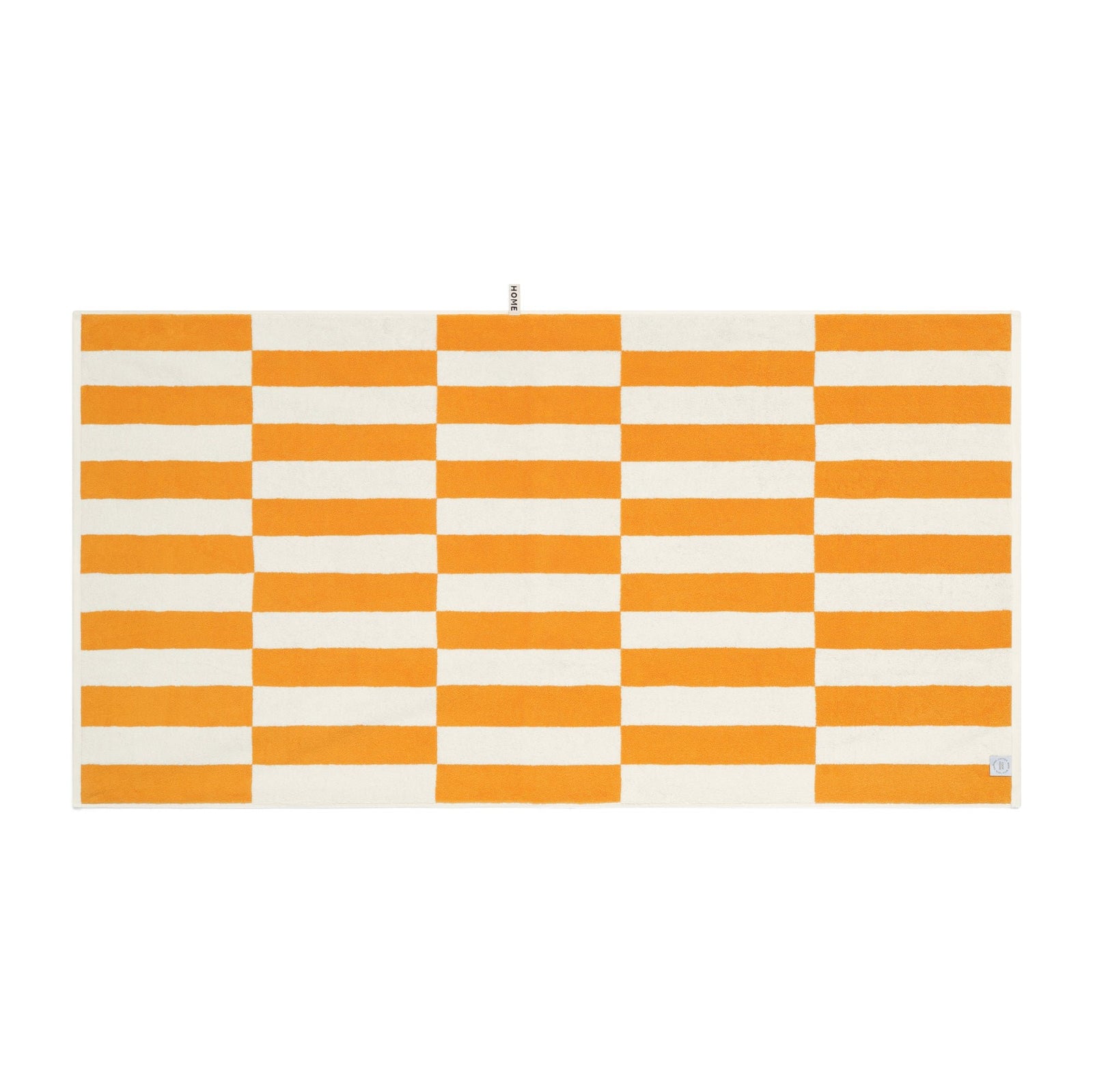 LOOP HOME bath sheet - saffron/ivory - offset — view 4