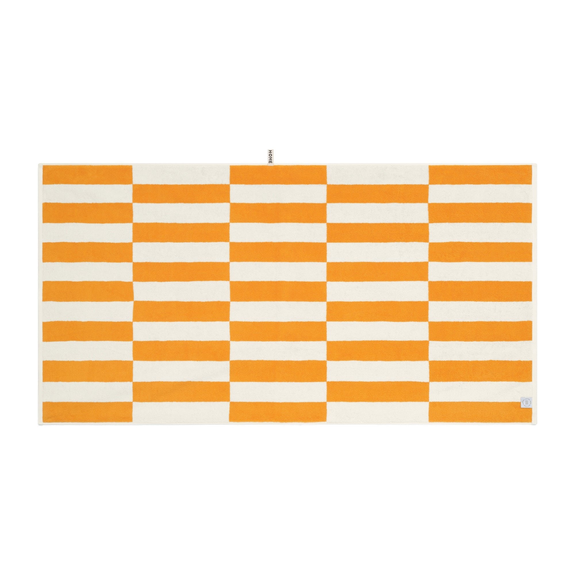 LOOP HOME bath sheet - saffron/ivory - offset — view 4
