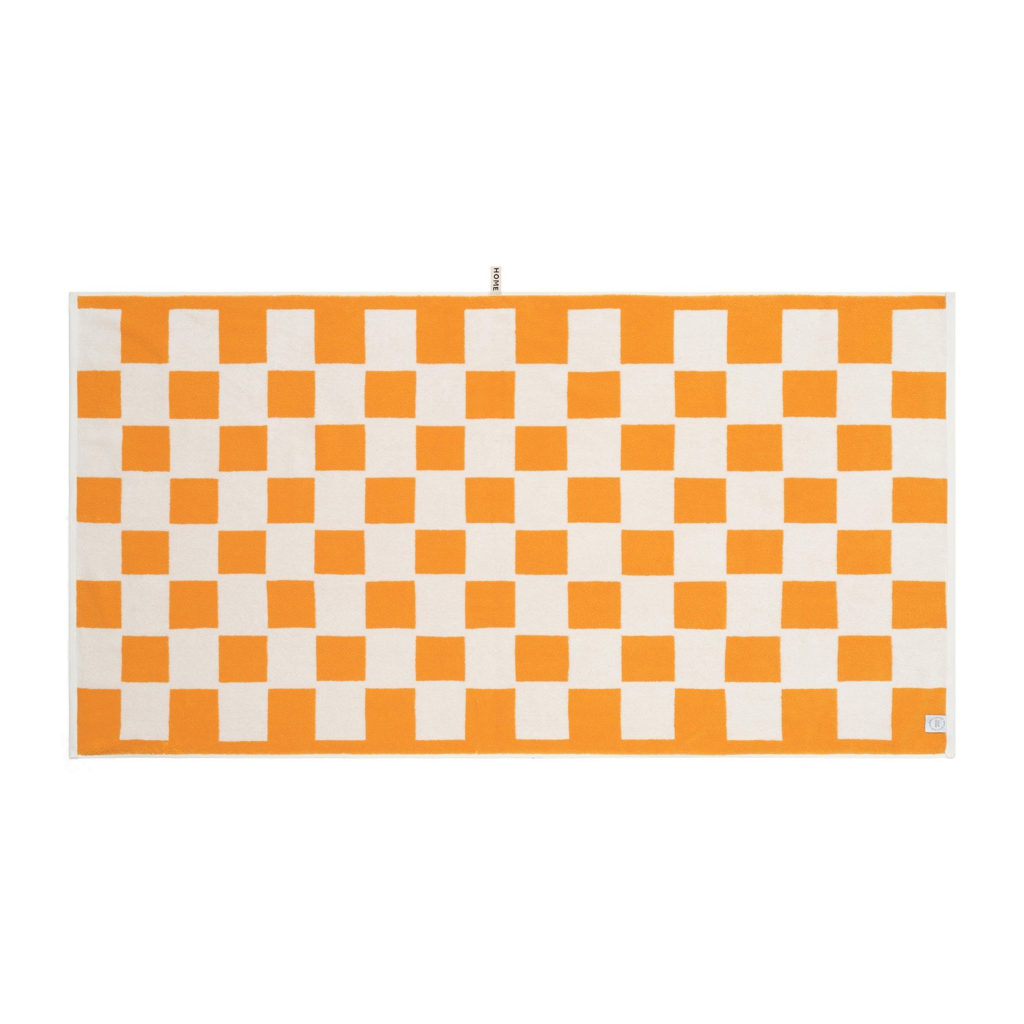 LOOP HOME bath sheet - saffron/ivory - brick — view 3